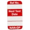 Brady Tag, Nanotag Insert, Polyester, 1 5/16 in H x 45/64 in W, Red on White, Rectangle, 100 PK NAN-GP R - alternate 1