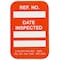 Brady Tag, Inspection, Polyester, 1 3/4 in H x 1 1/4 in W, White on Orange, Rectangle, 100 PK MIC-MTIUSA O - alternate 1
