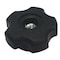 Innovative Components Fluted Knob, 1/4-20 Thread Size, 1/2"L, Thru Tap, Steel GN4C----F2---21 - alternate 2