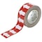 Brady Arrow Tape, Vinyl, 4 in W x 90 ft. L, Adhesive Mounting, White/Red 91288 - alternate 1