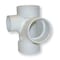 Zoro Select PVC Street Elbow, 90 Degrees, Long Sweep, Spigot x Hub, 2 in Pipe Size 06061 - alternate 2