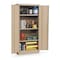 Zoro Select Stationary Storage Cabinet, 24 Gauge Steel, 66 in H x 30 in W x 15 in D, Tan 1UFD4 - alternate 3