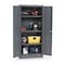Zoro Select Stationary Storage Cabinet, 24 Gauge Steel, 66 in H x 30 in W x 15 in D, Gray 1UFD5 - alternate 2