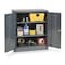 Zoro Select Shelving Storage Cabinet, 42 in H, 36 in W, 18 in D, Swing, Keyed, Gray, 2 Shelves, 0 Drawers 1UFD3 - alternate 2