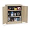 Zoro Select Shelving Storage Cabinet, 42 in H, 36 in W, 18 in D, Swing, Keyed, Tan, 2 Shelves, 0 Drawers 1UFD2 - alternate 2