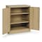 Zoro Select Shelving Storage Cabinet, 42 in H, 36 in W, 18 in D, Swing, Keyed, Tan, 2 Shelves, 0 Drawers 1UFD2 - alternate 1