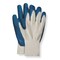 Zoro Select Coated Gloves, Natural Rubber Latex, Crinkled, Palm and Fingers, 3 Abrasion Level, White/Blue, XL 3HB76 - alternate 2