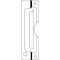 Rockwood Door Latch Guard, Stainless Steel, 11"L x 3-3/32"W 320CL.32D - alternate 2