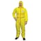Chemsplash Chemical Resistant Coveralls, Hooded Coverall, M, Nonwoven, Elastic Wrist, Elastic Ankle, Yellow 7015YT-M - alternate 3