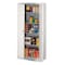 Tennsco Shelving Storage Cabinet, 78 in H, 36 in W, Swing, Keyed, Light Gray, 5 Shelves, 0 Drawers 7818LGY - alternate 1