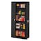 Tennsco Shelving Storage Cabinet, 78 in H, 36 in W, Swing, Keyed, Black, 5 Shelves, 0 Drawers 7818BK - alternate 1