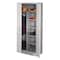 Tennsco Combo Wardrobe Storage Cabinet, 78 in H, 36 in W, Swing, Keyed, Light Gray, 6 Shelves, 0 Drawers 7814LGY - alternate 1