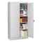 Tennsco Shelving Storage Cabinet, 72 in H, 36 in W, Swing, Keyed, Light Gray, 4 Shelves, 0 Drawers 7224LGY - alternate 1