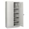 Tennsco Shelving Storage Cabinet, 72 in H, 36 in W, 18 in D, Swing, Keyed, Light Gray, 4 Shelves, 0 Drawers 7218LGY - alternate 2