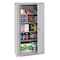 Tennsco Shelving Storage Cabinet, 72 in H, 36 in W, 18 in D, Swing, Keyed, Light Gray, 4 Shelves, 0 Drawers 7218LGY - alternate 1