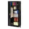 Tennsco Combo Wardrobe Storage Cabinet, 78 in H, 36 in W, 24 in D, Swing, Keyed, Black, 5 Shelves, 0 Drawers 7820BK - alternate 4
