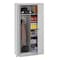 Tennsco Combo Wardrobe Storage Cabinet, 72 in H, 36 in W, 18 in D, Swing, Keyed, Light Gray, 5 Shelves 7214LGY - alternate 1