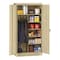 Tennsco Combo Wardrobe Storage Cabinet, 72 in H, 36 in W, 18 in D, Swing, Keyed, Champagne/Putty, 5 Shelves 7214PY - alternate 1