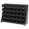 Akro-Mils Hang & Stack Storage Bin, Plastic, Black, 3 in H, 4 1/8 in W, 7 3/8 in L 30220BLACK - alternate 2