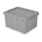 Buckhorn Stack & Nest Storage Tote, 17.7 gal, 24 in L x 20 in W x 12-3/8 in H, Gray, Polyethylene DL2420120201000 - alternate 2