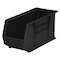 Akro-Mils Hang & Stack Storage Bin, Plastic, Black, 9 in H, 8 1/4 in W, 18 in L 30265BLACK - alternate 1