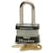 Master Lock Padlock, Keyed Different, Long Shackle, Rectangular Steel Body, Steel Shackle, 5/8 in W 3LF - alternate 6