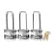 Master Lock Padlocks, Keyed Alike, Long Shackle, Rectangular Steel Body, Steel Shackle, 3/4 in W, 3 PK 1TRILJCOM - alternate 1