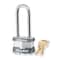 Master Lock Padlock, Keyed Different, Long Shackle, Rectangular Steel Body, Steel Shackle, 3/4 in W 81LJ - alternate 1