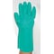 North Chemical Resistant Gloves, Nitrile, 13 in L, 10 mil, Green, 8, 1 PR LA102G/8 - alternate 2