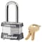 Master Lock Padlock, Keyed Alike, Long Shackle, Rectangular Steel Body, Steel Shackle, 5/8 in W 3KALF - alternate 1