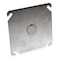 Raco Box Cover, Square Box Type, 2 Gang, Galvanized Zinc, KO Centered Cover Type 753 - alternate 1