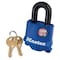 Master Lock Padlock, Keyed Alike, Standard Shackle, Rectangular Steel Body, Steel Shackle, 1/2 in W 312KA-0702 - alternate 1