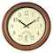 Zoro Select 18" Analog Thermometer Wall Clock, Brown 50314A2 - alternate 1