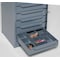 Durham Mfg Storage Cabinet, 24 1/2 in H, 12 5/8 in W, 12 1/8 in D, 9 Drawers, 1 Shelves, Steel, Gray 611-95 - alternate 2