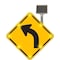 Tapco LED Traffic Sign, Left Curve Arrow, Black/Yellow, 30" W, 30" H 2180-C00721 - alternate 1