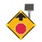 Tapco LED Traffic Sign, Stop Sign Ahead, Red and Black/Fluorescent Yellow, 30" W, 30" H 2180-00236 - alternate 1