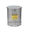 Justrite Oily Waste Can, 21 gal, Red, Steel, 23 7/16 in Height, Sound Dampening Foot Operated Self-Closing 09708 - alternate 1