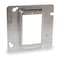 Raco Plaster Ring, 1 Gang, Galvanized Zinc, Square Box Type 837 - alternate 1