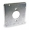 Raco Box Cover, Square Box Type, 2 Gang, Galvanized Steel, Single Receptacle Cover Type 887 - alternate 1