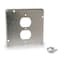 Raco Box Cover, Square Box Type, 2 Gang, Galvanized Steel, Duplex Receptacle Cover Type 972 - alternate 1