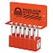 Master Lock Padlock Station, Unfilled, Holds 18 Padlocks, 3 in H x 17.5 in W, English/French/Spanish, Red S1518 - alternate 2
