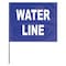 Presco Marking Flag, PVC, Water Line, 4" L., 100 PK 4521BW62-200 - alternate 1