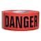 Zoro Select Barricade Tape, Danger, Red, 3 in Wide x 1,000 ft Length, Polyethylene, 3 mil B3103R21-200 - alternate 1