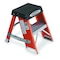 Werner Step Stand, 2 Steps, 375 lb Load Capacity, 24 in Overall Height, Fiberglass, Orange/Silver/Black SSF02 - alternate 1