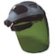 Sellstrom Ratchet Face Shield Assembly, Green Visor, Polycarbonate, Ratchet Suspension, Uncoated Lens, Black S32030 - alternate 1
