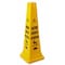 Rubbermaid Commercial Safety Cone, 36 in H, 12 1/4 in W, HDPE, Cone, English, French, Spanish, FG627600YEL FG627600YEL - alternate 5