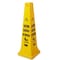 Rubbermaid Commercial Safety Cone, 36 in H, 12 1/4 in W, HDPE, Cone, English, French, Spanish, FG627600YEL FG627600YEL - alternate 2