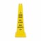 Rubbermaid Commercial Safety Cone, 36 in Height, 12 1/4 in Width, HDPE, Cone, English, French, Spanish FG627677YEL - alternate 2