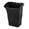 Rubbermaid Commercial 8 gal Square Utility Cart Bin, Black, Plastic, 17 in FG335388BLA - alternate 2