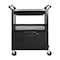 Rubbermaid Commercial Enclosed Service Cart, Plastic, 200 lb Load Capacity, 2 Shelves, 33 5/8 in L, 18 5/8 in W FG345700BLA - alternate 6